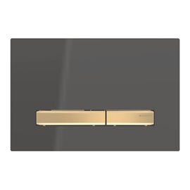 GEBERIT 115.672.DW.2 ACTUATOR PLATE SIGMA50 FOR DUAL FLUSH METAL COLOUR BRASS BRASS BLACK