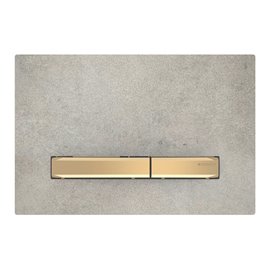 GEBERIT 115.672.JV.2 ACTUATOR PLATE SIGMA50 FOR DUAL FLUSH METAL COLOUR BRASS BRASS CONCRETE LOOK