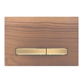 GEBERIT 115.672.JX.2 ACTUATOR PLATE SIGMA50 FOR DUAL FLUSH METAL COLOUR BRASS BRASS BLACK WALNUT