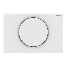 GEBERIT 115.758.JT.5 ACTUATOR PLATE SIGMA10 FOR STOP-AND-GO FLUSH WHITE MATT COATED EASY-TO-CLEAN COATED POLISHED