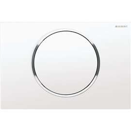 GEBERIT 115.758.KJ.5 ACTUATOR PLATE SIGMA10 FOR STOP-AND-GO FLUSH WHITE / BRIGHT CHROME / WHITE