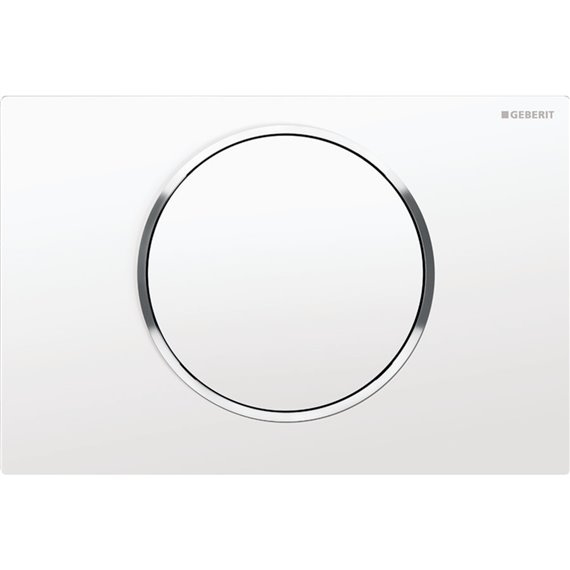 GEBERIT 115.758.KJ.5 ACTUATOR PLATE SIGMA10 FOR STOP-AND-GO FLUSH WHITE / BRIGHT CHROME / WHITE