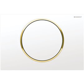 GEBERIT 115.758.KK.5 ACTUATOR PLATE SIGMA10 FOR STOP-AND-GO FLUSH WHITE / GOLD-PLATED / WHITE