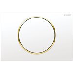 GEBERIT 115.758.KK.5 ACTUATOR PLATE SIGMA10 FOR STOP-AND-GO FLUSH WHITE / GOLD-PLATED / WHITE