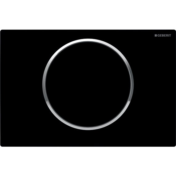 GEBERIT 115.758.KM.5 ACTUATOR PLATE SIGMA10 FOR STOP-AND-GO FLUSH BLACK / BRIGHT CHROME / BLACK