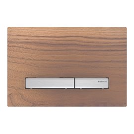 GEBERIT 115.788.JX.2 ACTUATOR PLATE SIGMA50 FOR DUAL FLUSH METAL COLOUR CHROME-PLATED CHROME-PLATED BLACK WALNUT