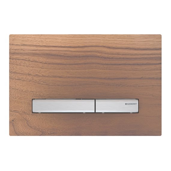 GEBERIT 115.788.JX.2 ACTUATOR PLATE SIGMA50 FOR DUAL FLUSH METAL COLOUR CHROME-PLATED CHROME-PLATED BLACK WALNUT