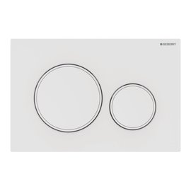 GEBERIT 115.882.01.1 ACTUATOR PLATE SIGMA20 FOR DUAL FLUSH WHITE MATT COATED EASY-TO-CLEAN COATED WHITE