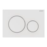 GEBERIT 115.882.01.1 ACTUATOR PLATE SIGMA20 FOR DUAL FLUSH WHITE MATT COATED EASY-TO-CLEAN COATED WHITE