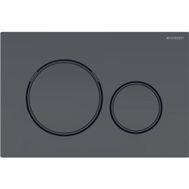 GEBERIT 115.882.16.1 ACTUATOR PLATE SIGMA20 FOR DUAL FLUSH BLACK MATT COATED EASY-TO-CLEAN COATED BLACK