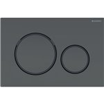 GEBERIT 115.882.16.1 ACTUATOR PLATE SIGMA20 FOR DUAL FLUSH BLACK MATT COATED EASY-TO-CLEAN COATED BLACK