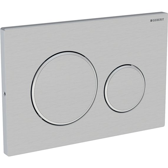 GEBERIT 115.889.SN.1 ACTUATOR PLATE SIGMA20 FOR DUAL FLUSH SCREWABLE STAINLESS STEEL BRUSHED/POLISHED/BRUSHED