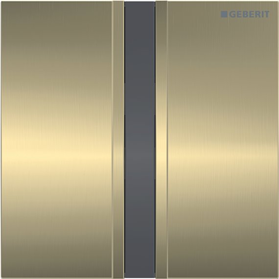 GEBERIT 116.036.QF.1 URINAL FLUSH CONTROL WITH ELECTRONIC FLUSH ACTUATION BATTERY OPERATION COVER PLATE TYPE 50 BRASS