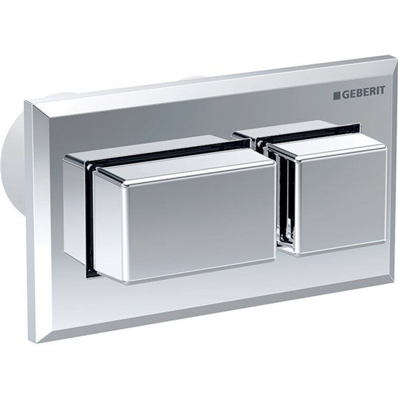 GEBERIT 116.054.21.1 REMOTE FLUSH ACTUATION SQUARE DESIGN PNEUMATIC FOR DUAL FLUSH BRIGHT