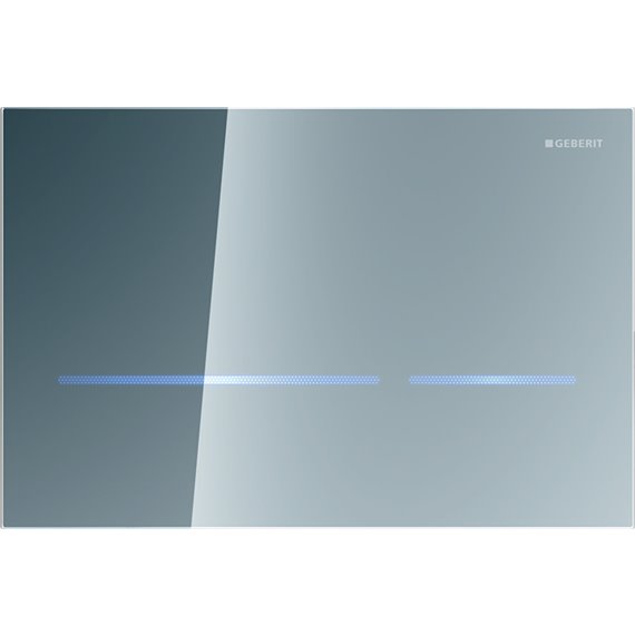 GEBERIT 116.092.SM.1 WC FLUSH CONTROL WITH DUAL FLUSH ACTUATOR PLATE SIGMA80 TOUCHLESS GLASS