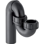 GEBERIT 152.038.16.1 P-TRAP FOR SINK WITH COMPRESSION JOINT VERTICAL INLET BLACK