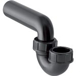 GEBERIT 152.039.16.1 P-TRAP FOR SINK WITH COMPRESSION JOINT VERTICAL INLET BLACK