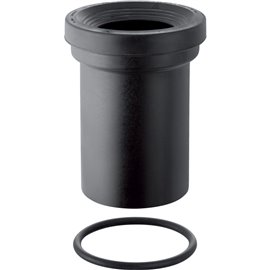 GEBERIT 152.402.16.1 STRAIGHT CONNECTOR WITH SLEEVE AND ROUND CORD RING D110MM BLACK