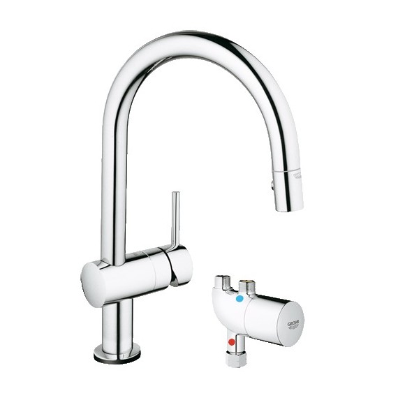 GROHE 31392 Minta Touch Kitchen Faucet wMicroTherm Unit