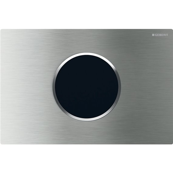 GEBERIT CR115-7SN1 WC FLUSH CONTROL WITH DUAL FLUSH ACTUATOR PLATE SIGMA10 BRUSHED