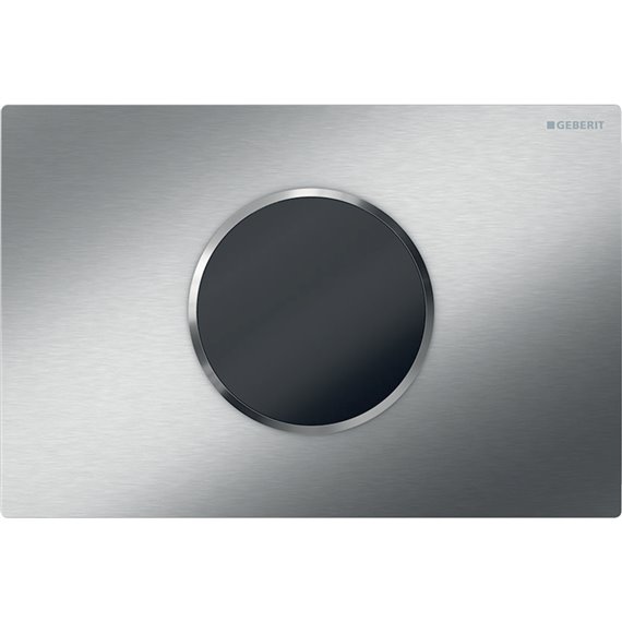 GEBERIT CR115-8SN1 WC FLUSH CONTROL WITH DUAL FLUSH ACTUATOR PLATE SIGMA10 BRUSHED