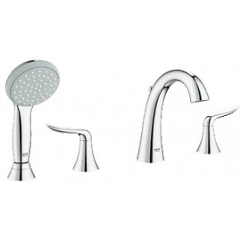 GROHE 25164 Agira 4 Hole Roman Tub Filler w Handshower