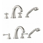 GROHE 25506 Geneva Roman Tub Filler w handshower