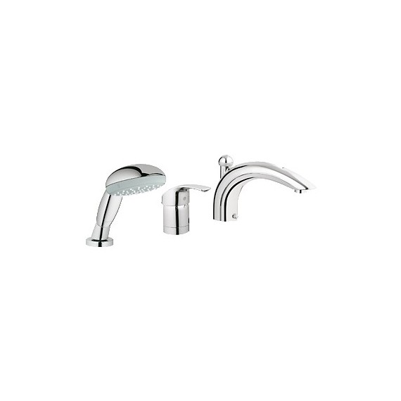 GROHE 32644 Eurosmart 3-Hole Roman Tub Filler wHndshwr