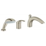 GROHE 32644 Eurosmart 3-Hole Roman Tub Filler wHndshwr