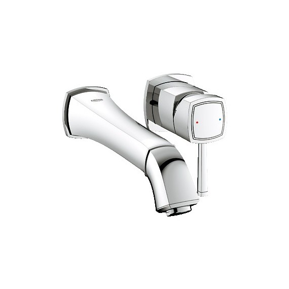 GROHE 19931 Grandera 2-Hole Wall Mount Vessel Trim 9 14 Spout Reach Chrome