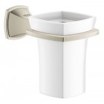 GROHE 40626 Grandera Ceramic Tumbler with Holder Chrome