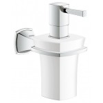 GROHE 40627 Grandera Ceramic Soap Dispenser with Holder Chrome