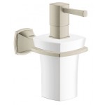 GROHE 40627 Grandera Ceramic Soap Dispenser with Holder Chrome