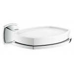 GROHE 40628 Grandera Ceramic Soap Dish with Holder Chrome