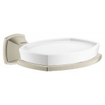 GROHE 40628 Grandera Ceramic Soap Dish with Holder Chrome