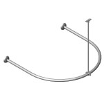 Rubinet 9HSC1 ESSENTIALS-SHOWER CURTAIN HOOP 34 X 28