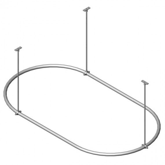 Rubinet 9HSC2 ESSENTIALS-SHOWER CURTAIN HOOP 34 X 56