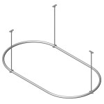 Rubinet 9HSC2 ESSENTIALS-SHOWER CURTAIN HOOP 34 X 56