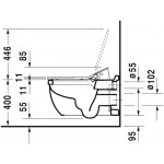 Duravit 2226590092 Bowl only for Toilet wall mounted 620mm Starck 3 white washd. Durafix2 SensoWash