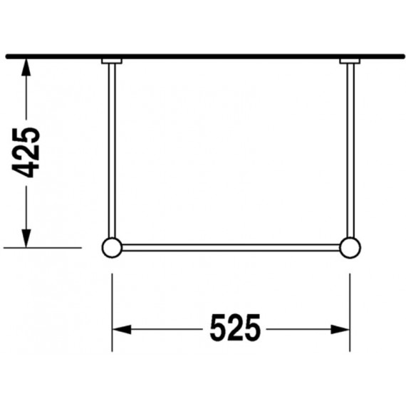 Duravit 0030631000 Metal console Vero chrome for 045360 045460 height adjustable