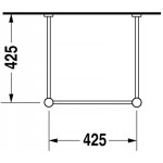 Duravit 0030651000 Metal console Vero chrome for washbasin 045450