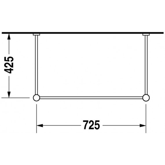 Duravit 0030661000 Metal console Vero chrome for washbasin 045480