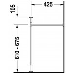 Duravit 0030661000 Metal console Vero chrome for washbasin 045480