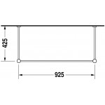 Duravit 0030671000 Metal console Vero chrome for washbasin 045410