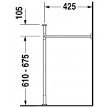 Duravit 0030671000 Metal console Vero chrome for washbasin 045410