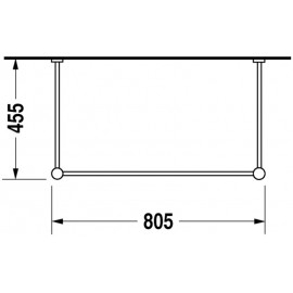 Duravit 0030711000 Metal console Vero for 032985 height adjustable 50 cm