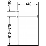 Duravit 0030711000 Metal console Vero for 032985 height adjustable 50 cm