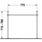 Duravit 0030711000 Metal console Vero for 032985 height adjustable 50 cm