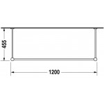 Duravit 0030731000 Metal console Vero for 032912 height adjustable 50 mm