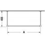 Duravit 0030731000 Metal console Vero for 032912 height adjustable 50 mm